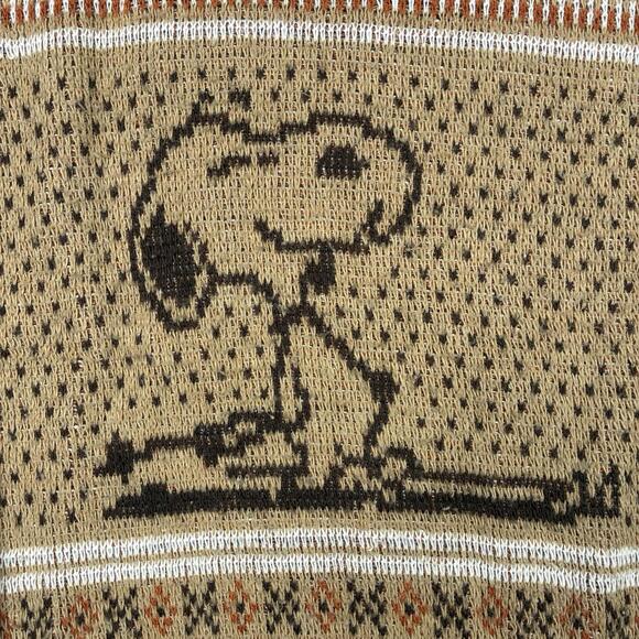 Vintage 70 Snoopy Arrow Worlds Greatest Sweater Peanuts Charlie Brown Large - Picture 2 of 8